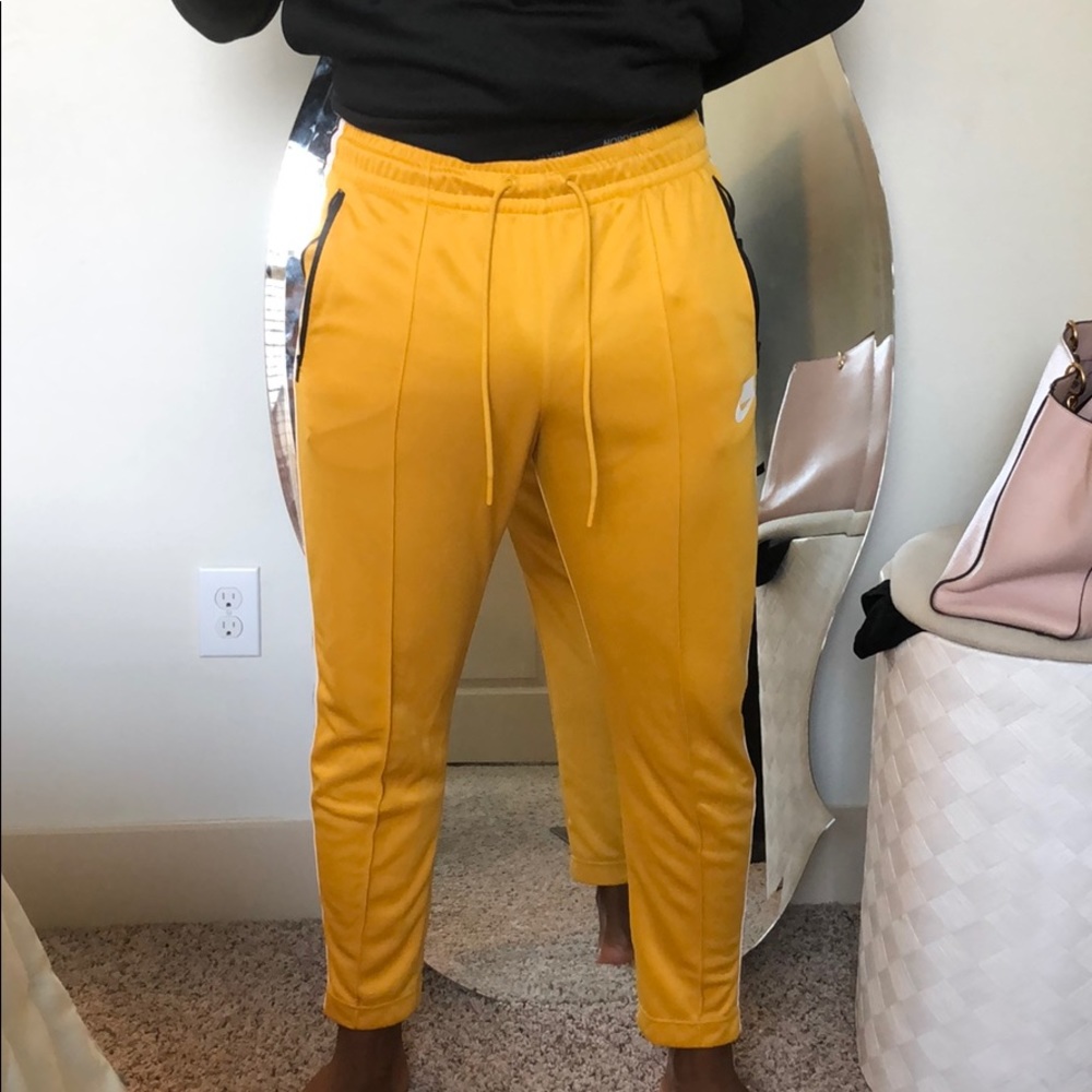 Yellow Nike joggers